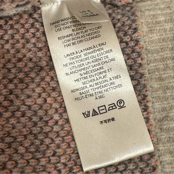 Anthropologie Emma Grey Cowl Neck Leopard Animal Tunic Sweater S - Picture 10 of 10